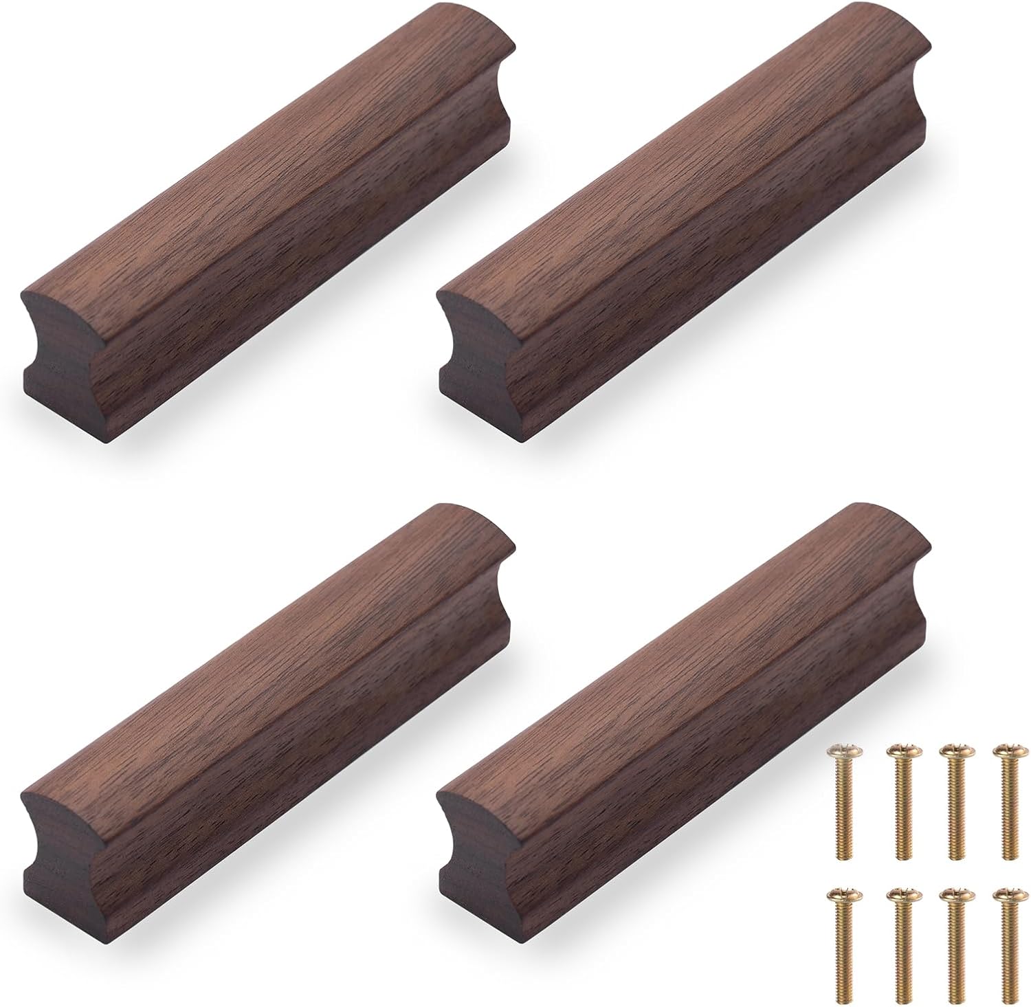 NAKUPENDA 4Pcs Wooden Drawer Handles Cupboard Cabinet Pulls Rectangle ...