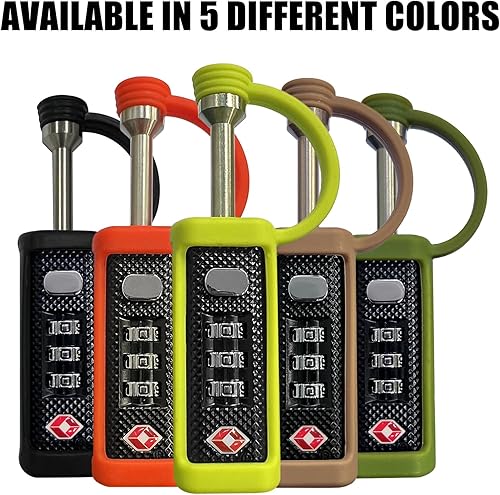 Miniatura 2 de Estuche de viaje aprobado por la TSA para armas de fuego, cerraduras para pistola rígidas, cerraduras de estuche de transporte, candados a prueba de