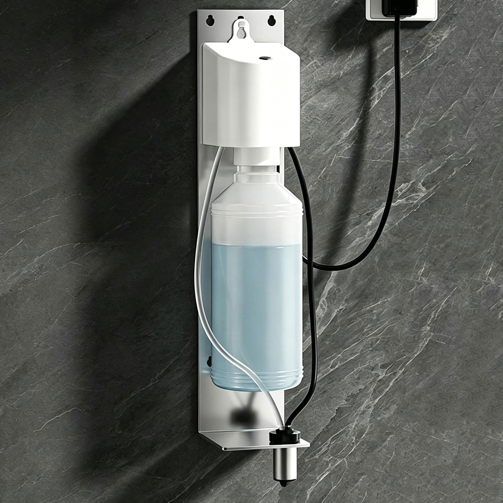 Dispensador automático de jabón líquido, dispensador de jabón con sensor infrarrojo sin contacto para baño, cocina, hotel, centro comercial, dispensador de jabón de manos montado en la pared