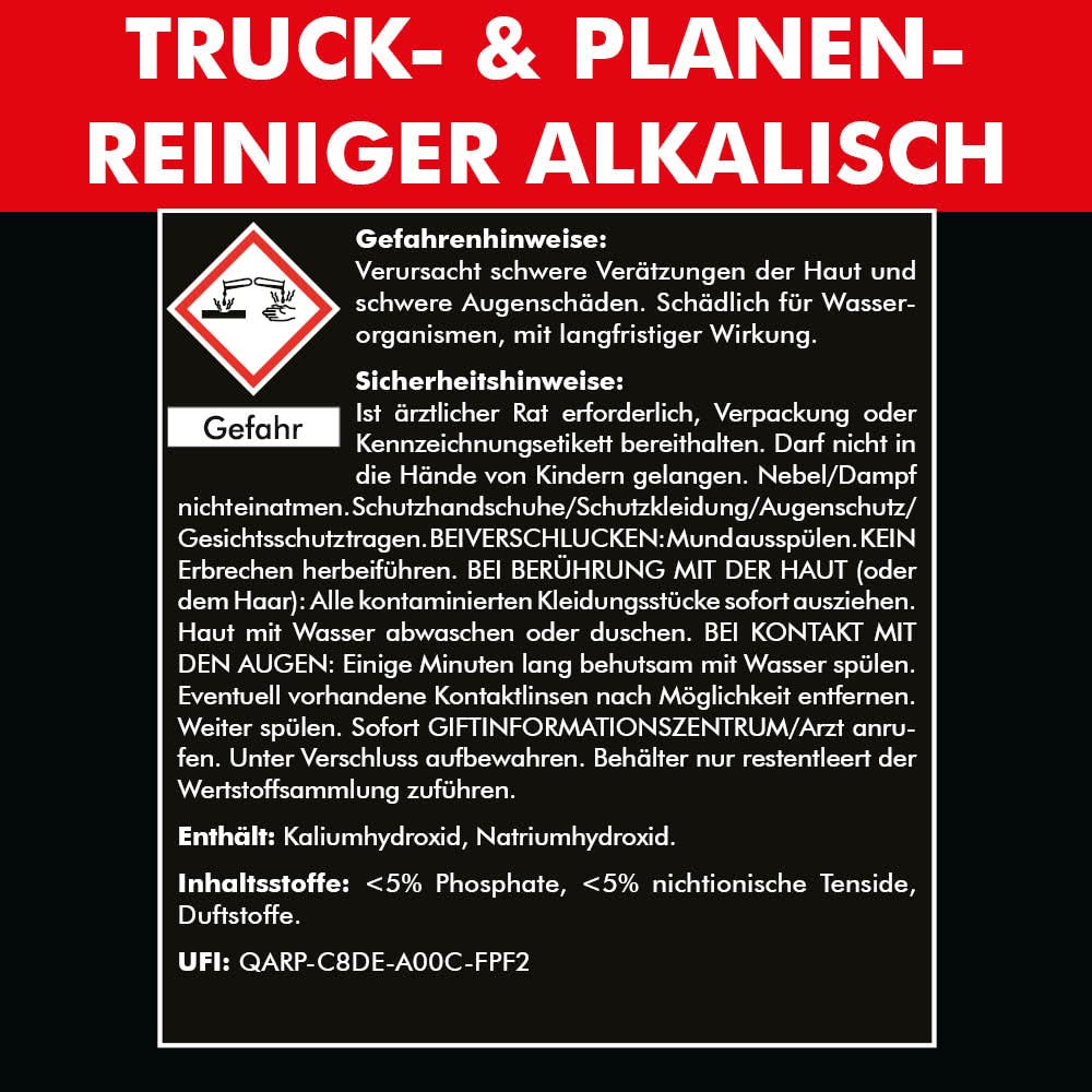 Brestol Truck- & Planenreiniger alkalisch 25 Liter - Truckreiniger Plastikreiniger Sprühreiniger HD-Reiniger Kraftreiniger Zeltreiniger Konzentrat
