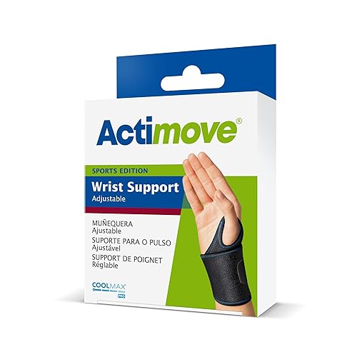 Miniatura 8 de Actimove Sports Edition - Muñequera ajustable con tecnología COOLMAX AIR  Para el manejo del dolor de muñecas débiles, lesionadas o esguinces  Ropa