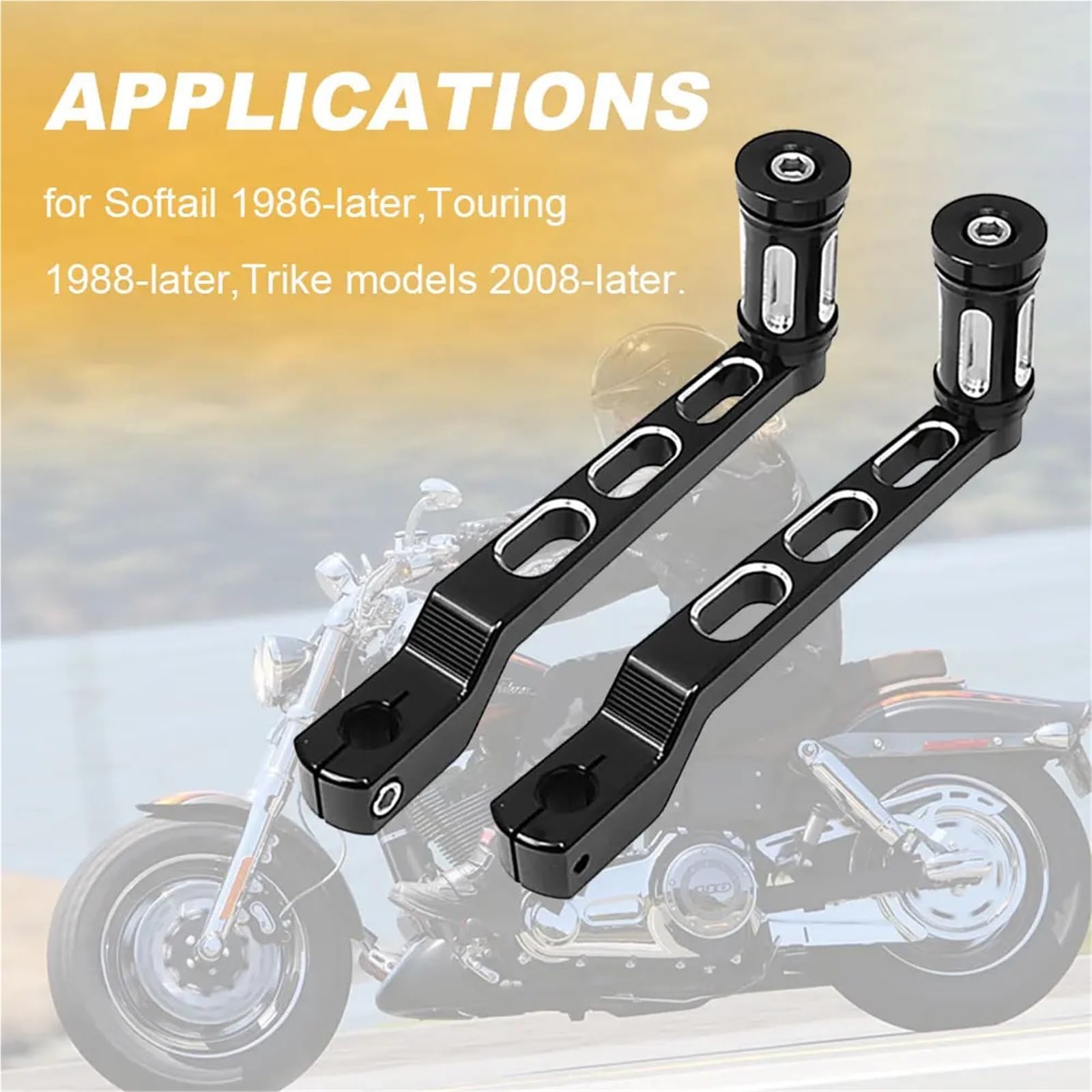 Palanca Cambios de talón y Punta Palancas de cambio de marchas para motocicletas, clavijas, piezas compatibles con Harley Touring Davidson FL Softail Electra Street Tri Glide Ultra