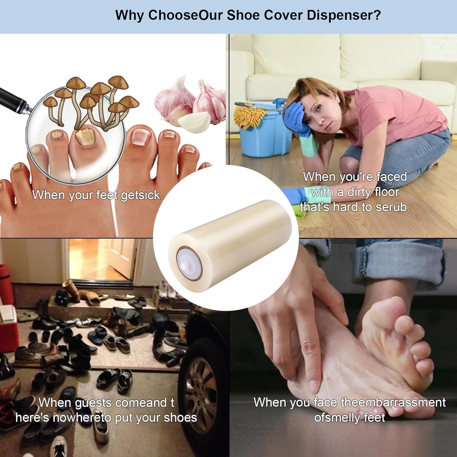 Automatic Shoe Cover Dispenser Mechanical Shoe Film Machine Home Visitor Long-Term Use Disposable Covers for Home