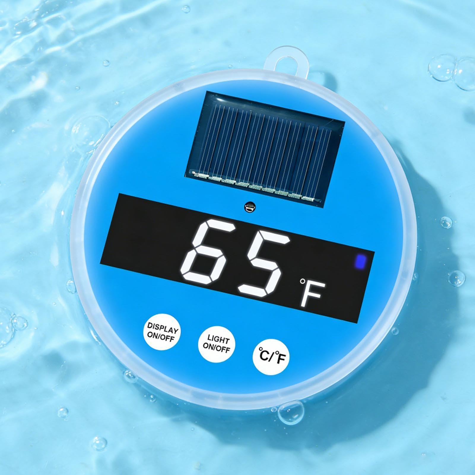 Medidor de Temperatura de Piscina Alimentación Solar, Impermeable Y