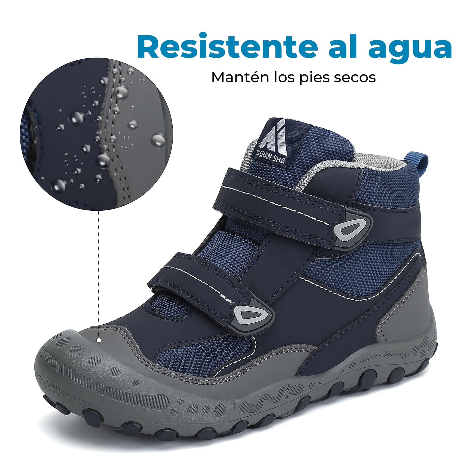 Mishansha Unisex Niños Zapatos de Senderismo para Antideslizante y Ligero Botas para niña Botas de Montaña — view 2