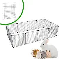 CERCADO ARAMADO PET PORQUINHO DA ÍNDIA HAMSTER TWISTER 60X120X30 MALHA 2,5X2,5 PRETO
