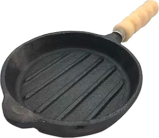 | 6.2 Inch Cast Iron Skillet | Frying Pan with Ribbed Cast | for Provolone Cheese Block - Cooking Essentials | BBQ Grill Argentina - Indoor and Outdoor Cooking Essentials, Camping and Picnic