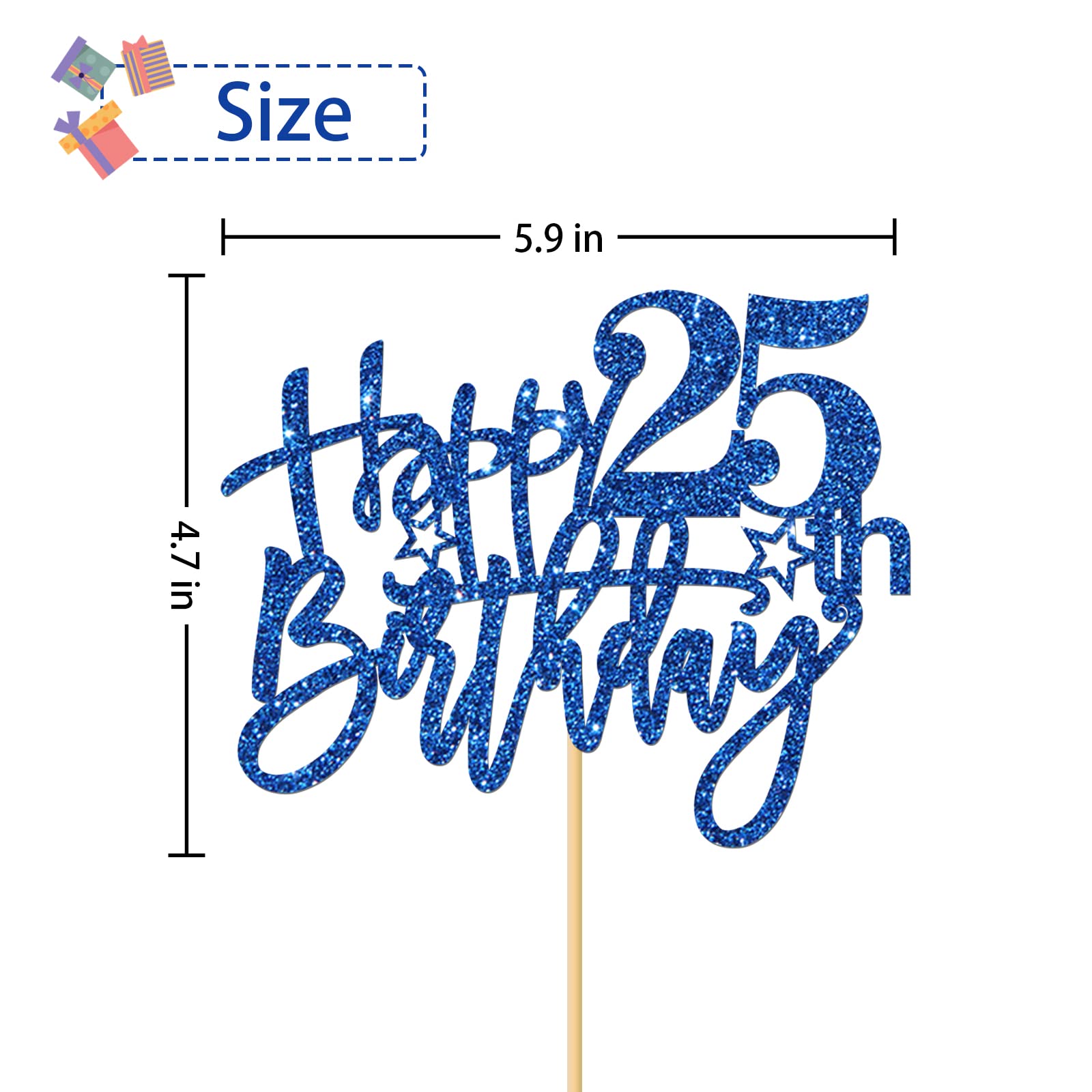 Juego De Decoración Para Tartas De Cumpleaños - Números 0-9 Acrílicos, 25 Piezas, Estilo 1
