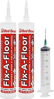 The Original Fix-A-Floor Loose Tile Repair Adhesive with Syringe - Tile, Porcelain, Ceramic, Marble, Stone & Wood Floor Repair Adhesive - Pack of 2