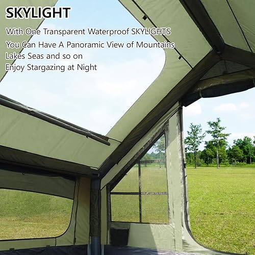 Miniatura 2 de Tienda inflable para camping, tiendas de campaña inflables Glamping 4 estaciones, tiendas de campaña con bomba, fácil instalación Oxford casa de