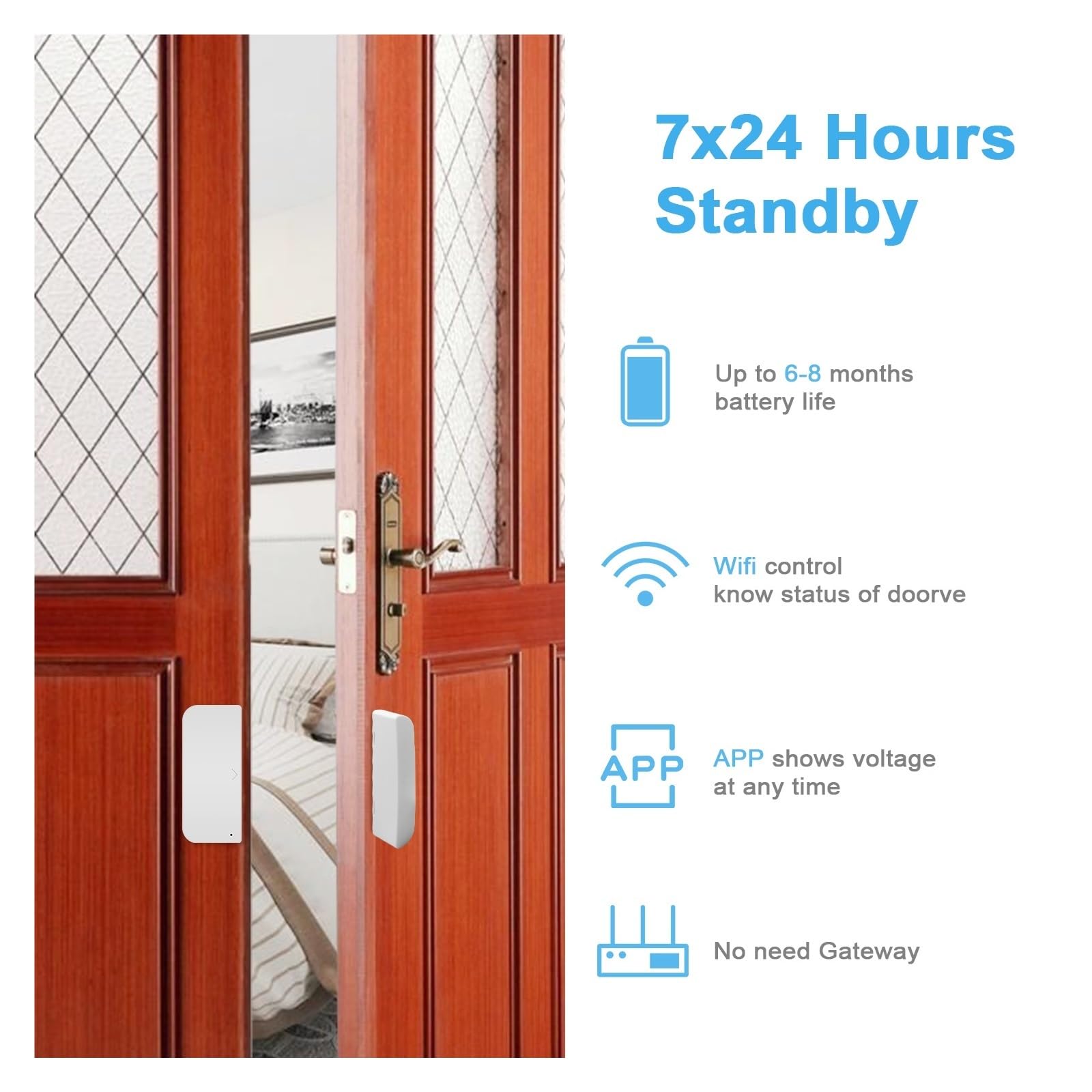Sistema di Allarme di Sicurezza Domestica, Smart Alarm Home Securiy Scenario Set di Allarme 100DB Sirena Funziona con rilevatore Movimento Sensore for Porte e finestre(DoorSiren)