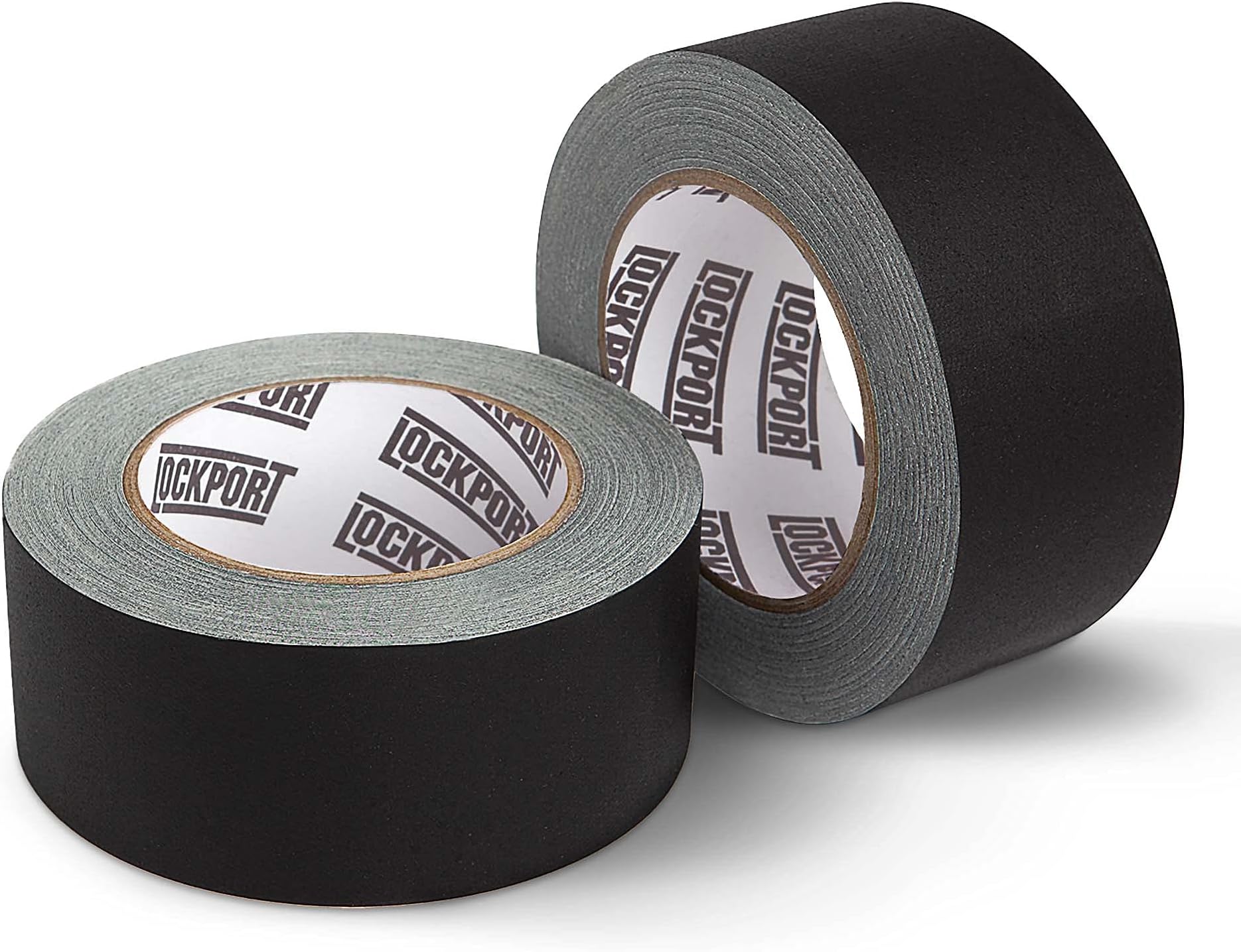 Black Gaffers Tape 2 inch x 30 Yards - 2 Pack Pro Black Gaff Tape - No Residue, Water Resistant, Non-Reflective, Easy Tear - Multipurpose