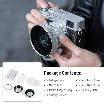 Amazon.co.jp: NEEWER 49mm 0.43X 魚眼&1.4Xマクロレンズ X100