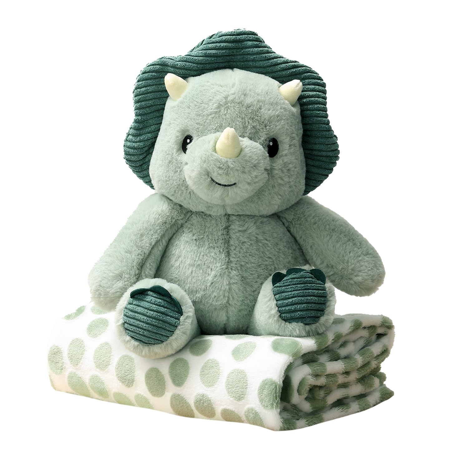 The Peanutshell Blanket Gift Set, Ace Plush Dinosaur Stuffed Animal Toy for Boys, Girls, Dino Plush, Plushies for Boys, Dinosaur Plush Toys, Blanket