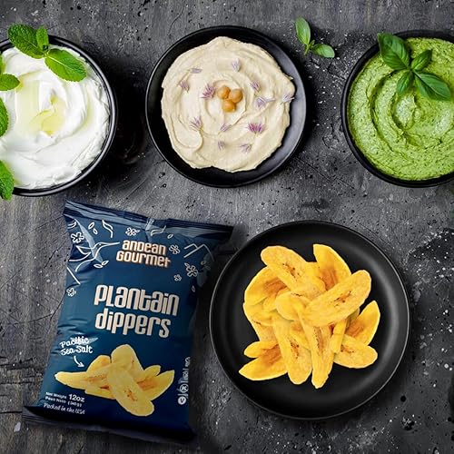 Miniatura 2 de ANDEAN GOURMET Patatas fritas de plátano con sal marina del Pacífico, 12 onzas (paquete de 3), sin gluten, totalmente naturales, sin OMG y Kosher