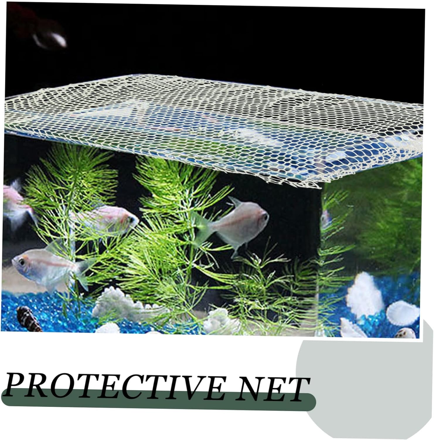 Mipcase 5pcs Fish Tank Protective Net for Tortoises and Fish Breathable Mesh Cover to Prevent Jumping Material for Aquariums and Terrariums