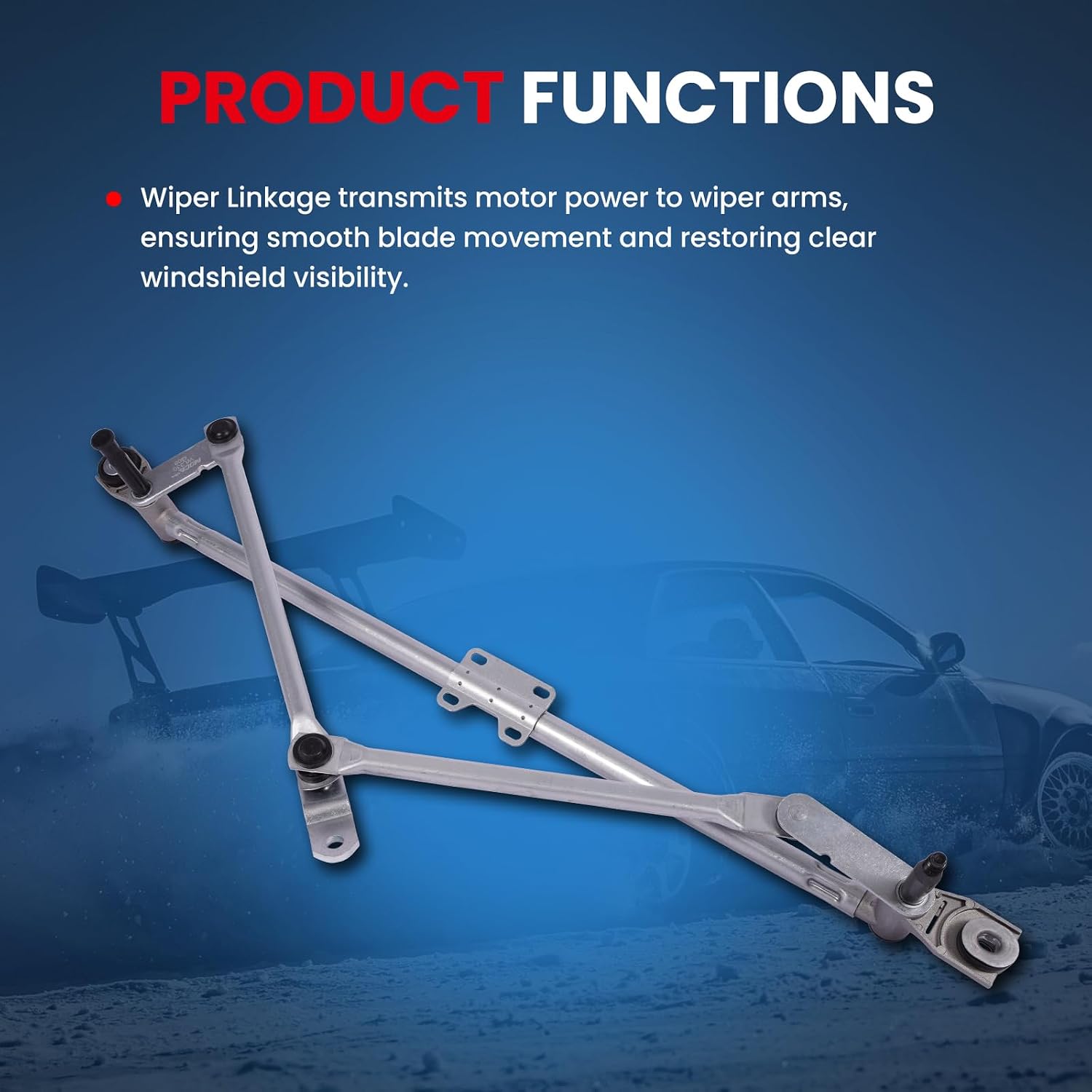 MOCA Front Wiper Linkage Compatible with 2011-2019 for Ford Explorer & 2013-2019 for Ford Police Interceptor Utility Front Left Hand Drive