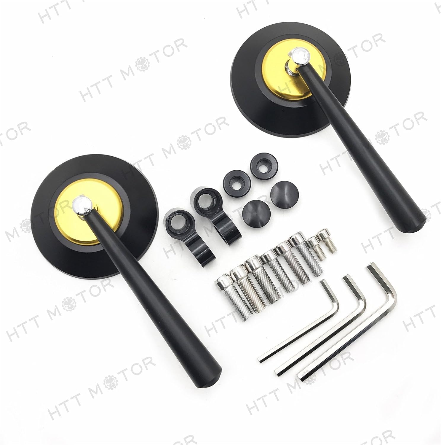 SMT-Blue Round CNC Rearview Side Mirrors Compatible With BMW Motorcycles 10mm 8mm [B01NBOUP0Z]