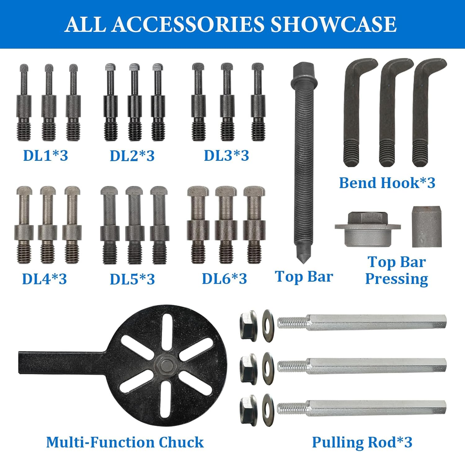 Bearing Puller, 21 in1 Bearing Puller Set, 3 Jaw Internal Bearing Removal Tool with Storage Box, for Repair Motorbikes, Cars and More Mechanical Equipment, Red