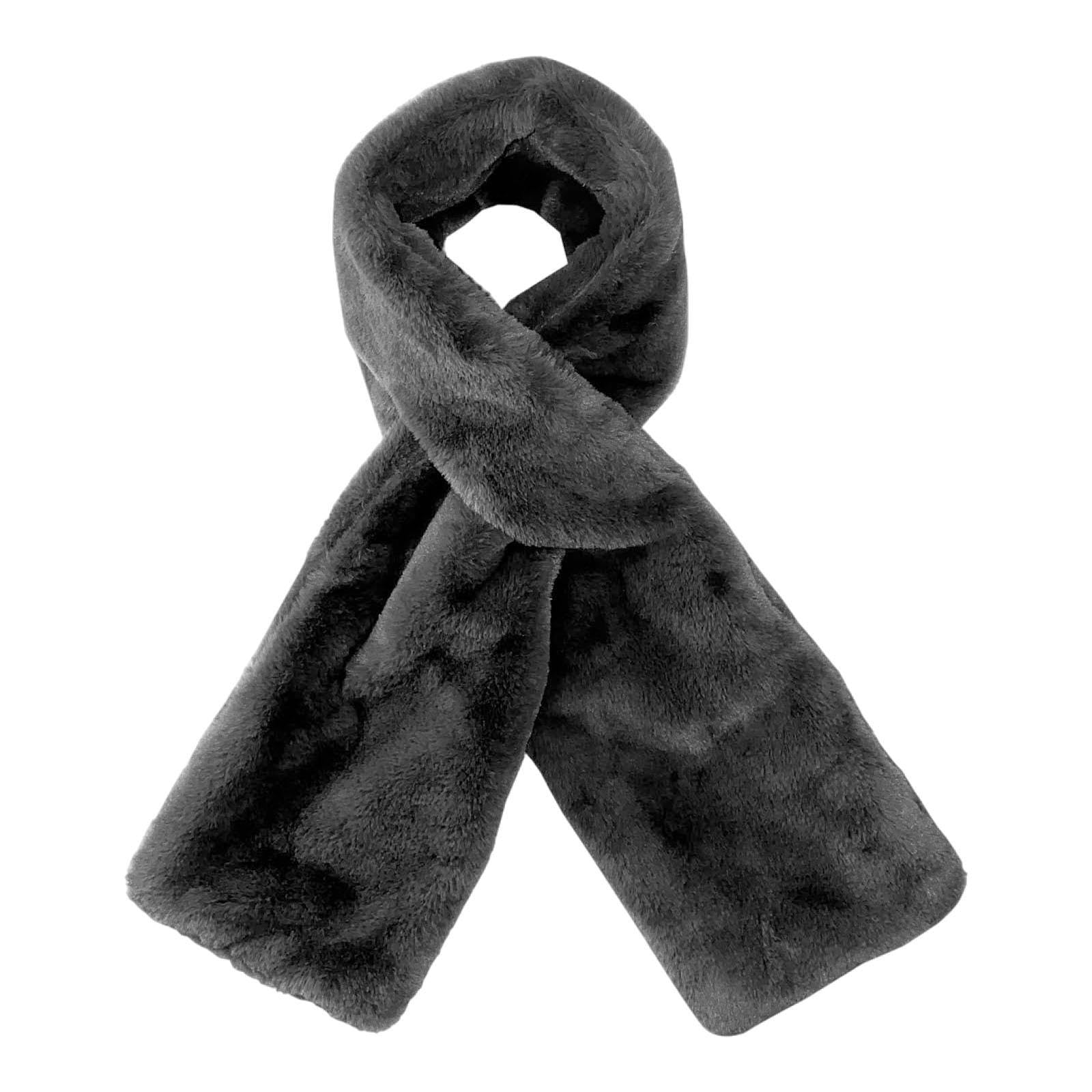 ecomistiq Plush Scarf with Hidden Zipper Pocket Soft for Valuables Cell Phone black|Clothing Shoes & Accessories | Womens Accessories | Scarves & Wraps-picture-19