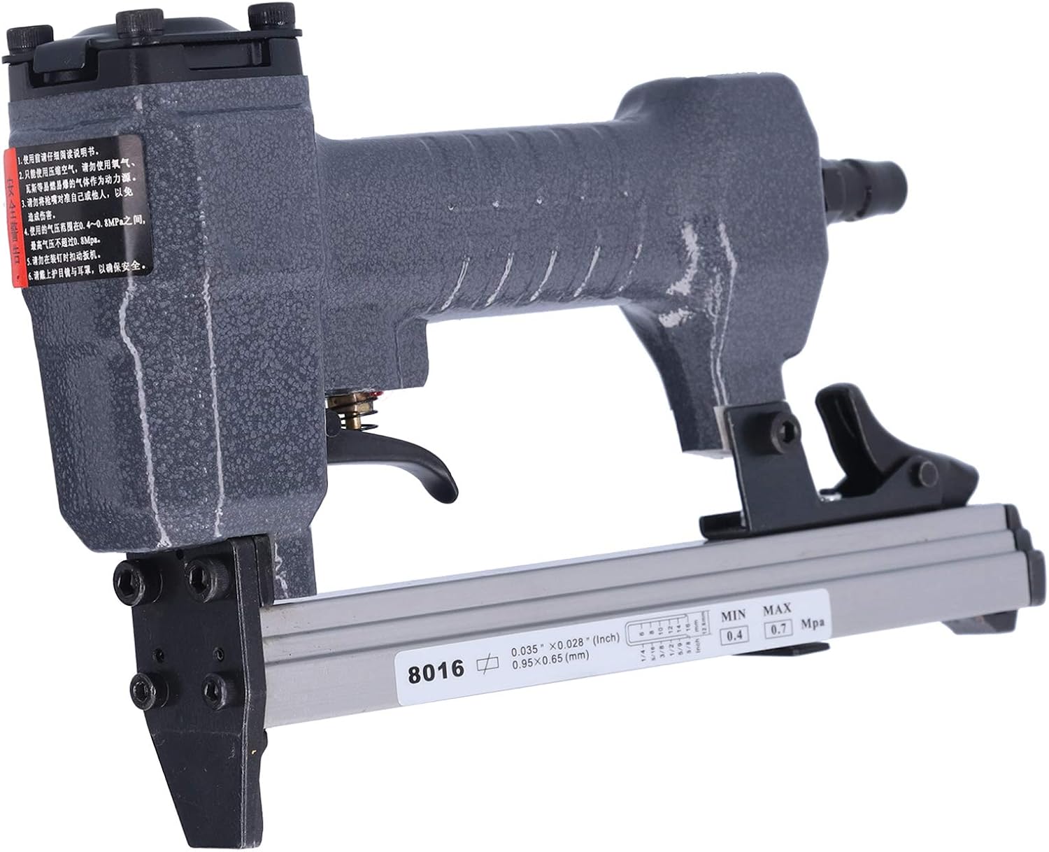 Fdit Air Nailer, Low Air Consumption Fast Nailing Strong Power Pneumatic Nail, with Hard Processed Magazine and Ergonomic Handle, for Home Decoration Woodworking Rattan Furniture