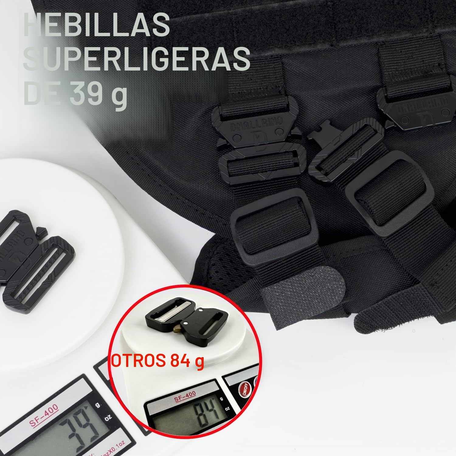 Arnés de elevación para perros grandes, arnés de malla militar transpirable con chaleco Molle con hebilla de metal de 39 g para entrenamiento, senderismo y caminata