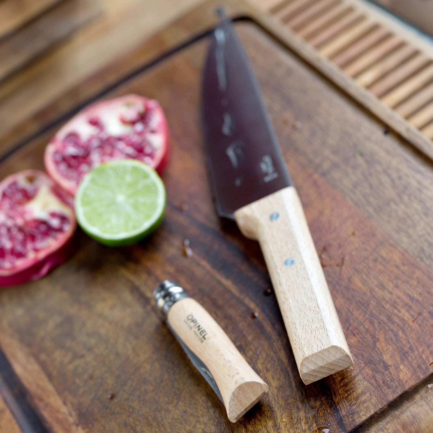 Opinel - Coffret Trio Parallèle, 1 Couteau de Chef N°118, 1 Couteau à Découper N°120 , 1 Couteau d’Office N°126 - Acier Inox, Bois de Hêtre - Garantie à Vie