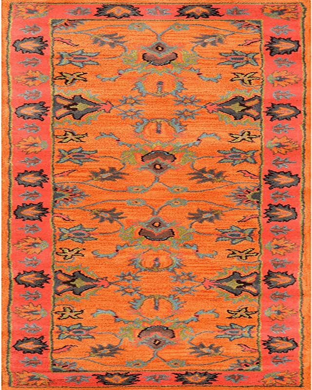 Image of Embossed Handmade Wool Thick Geometrical Carpet is a Stylish and Practical Addition to Any Living Room 12X18 Feet Carpet