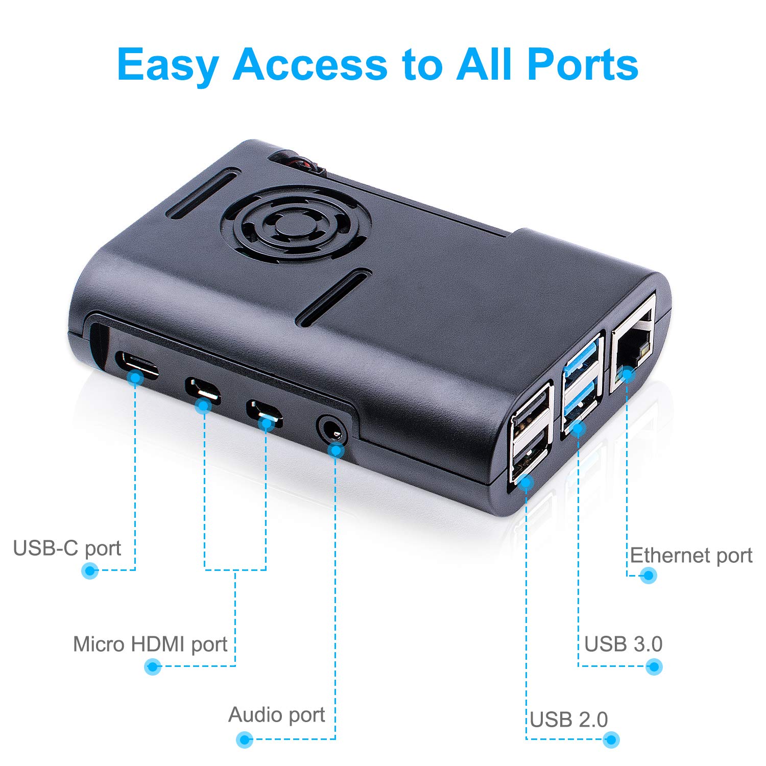 Amazon.co.jp: Miuzei Raspberry Pi 4ケース Raspberry Pi ブラック
