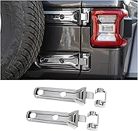 Vista 11 de CheroCar Cubierta de bisagra para portón trasero Jeep JL, soporte de neumático de repuesto para puerta trasera, accesorios exteriores para Jeep