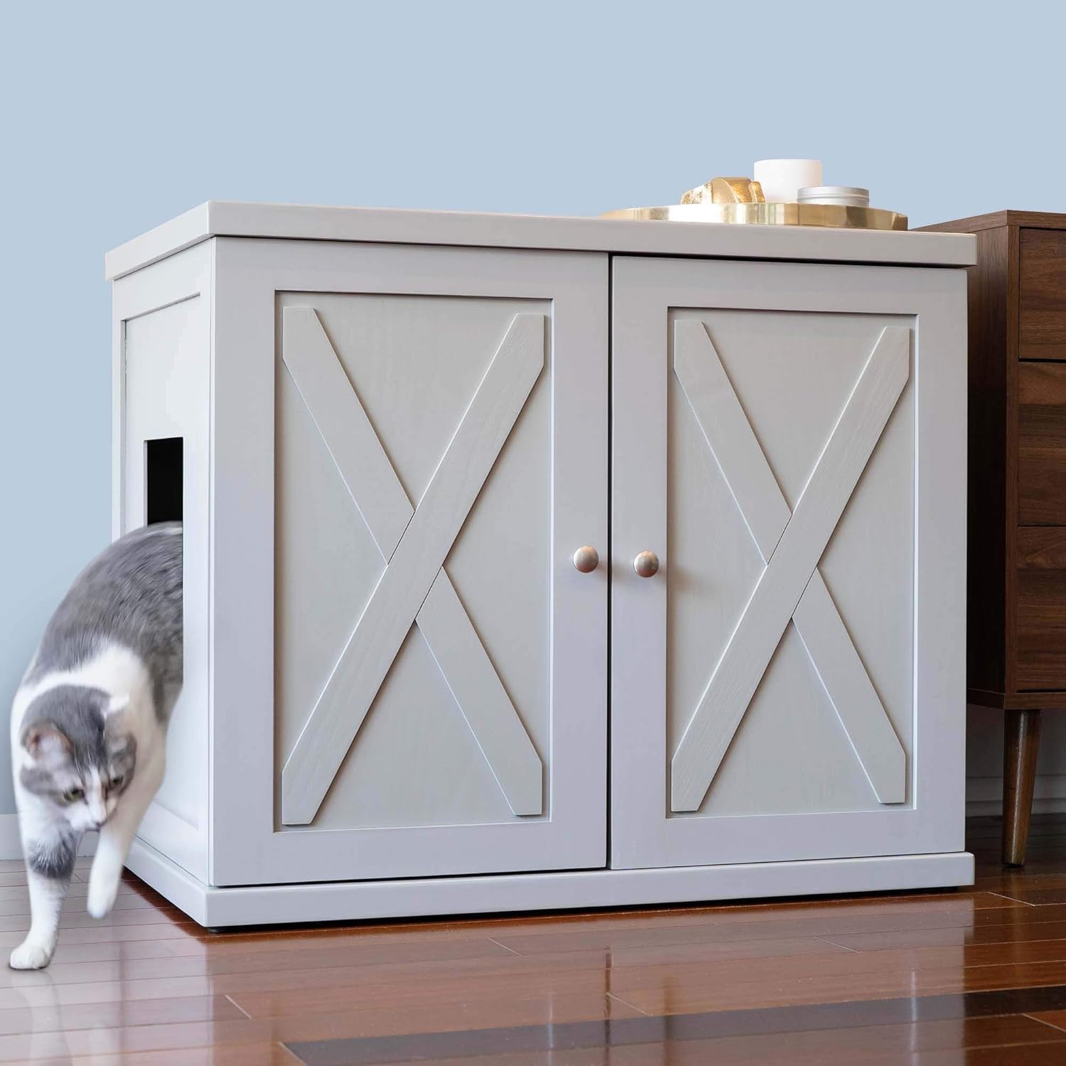 Buy THE REFINED FELINE Cat Litter Box Enclosure Farmhouse