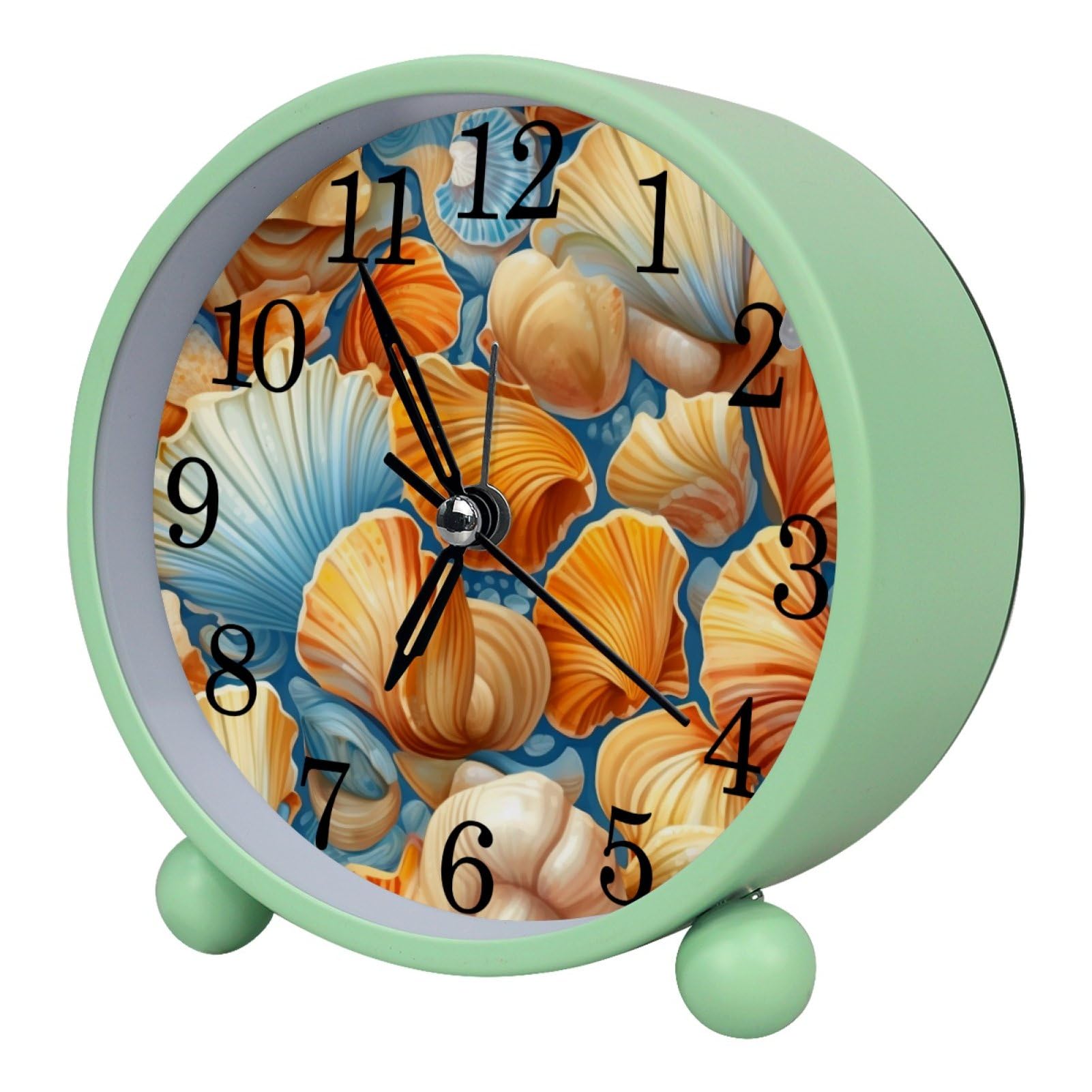 etoenbrc Battery Operated Clock Slient Plastic Table Clock Battery Operated Bedside Alarm Clock with Light for Bedroom Living Room(Color153)