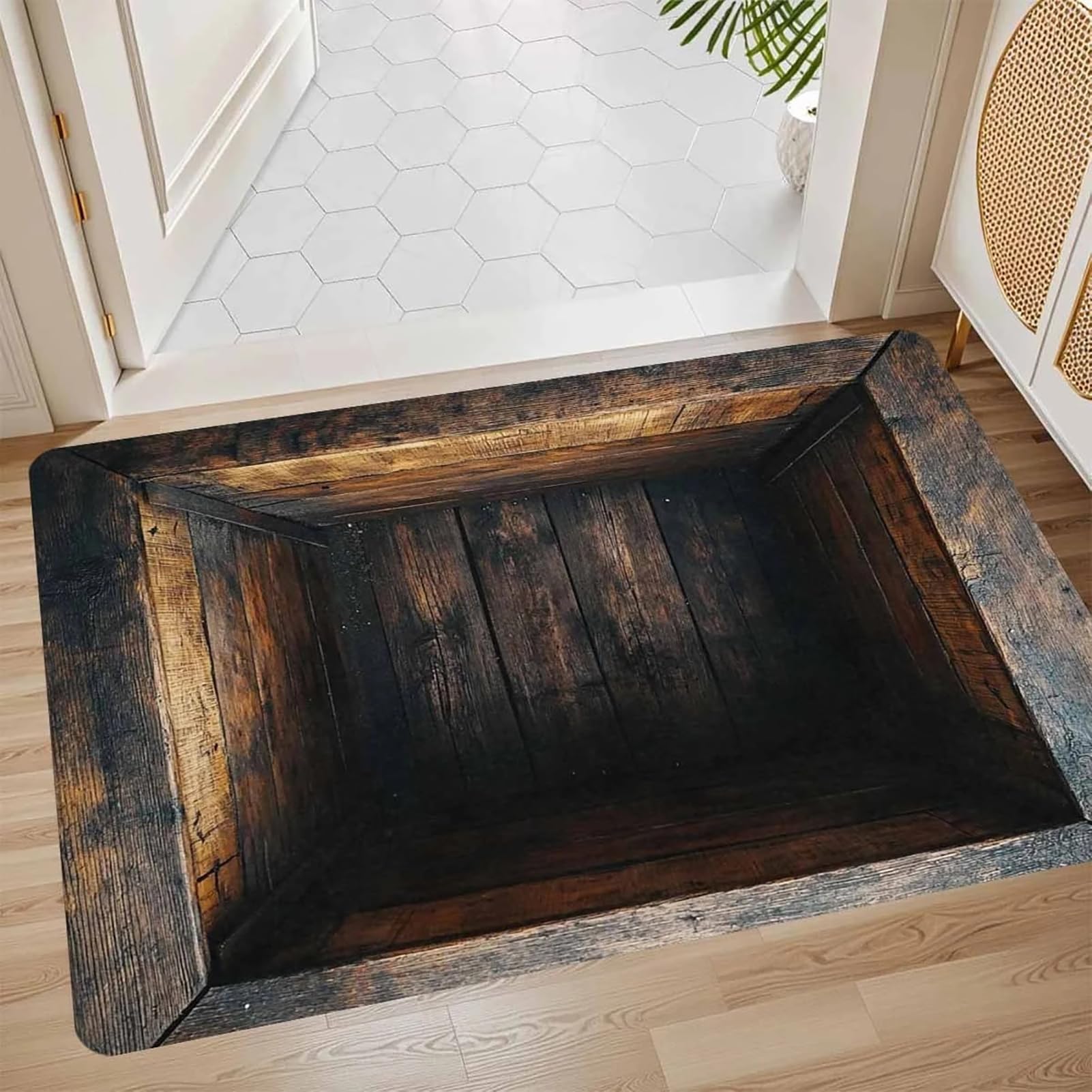 Avsmgp G 3D Carpets Optical Illusion, Vortex Doormat Indoor Rugs - Soft Non-Slip Entrance Mat- For Home,Outside Entry,Yard,Floor,Patio,,50 * 80Cm