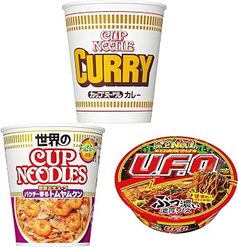 Set Purchase Cup Noodle Curry, Nissin Foods Cup Noodles, 3.3 oz 87 g x 20 Pieces + Cup Noodle, Coriander Scented Tom Yum Kung Noodle Worlds Three Major Soups Nissin Foods Cup Noodles 2.6 oz 75