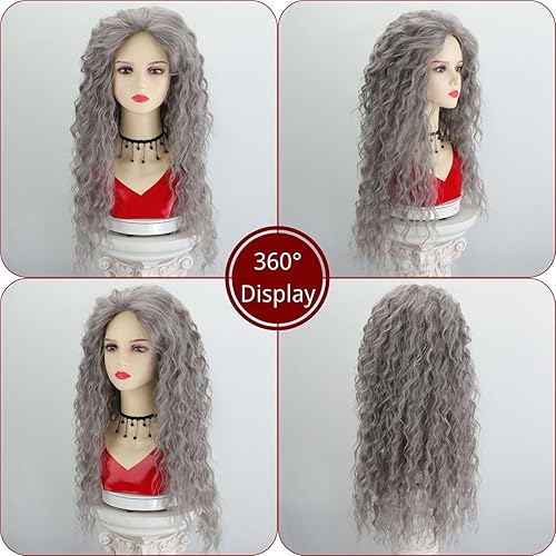 Miniatura 76 de Fencca Peluca rubia larga y ondulada para mujer, pelucas sintéticas resistentes al calor, para uso diario en fiestas Rubio degradado,Rubio