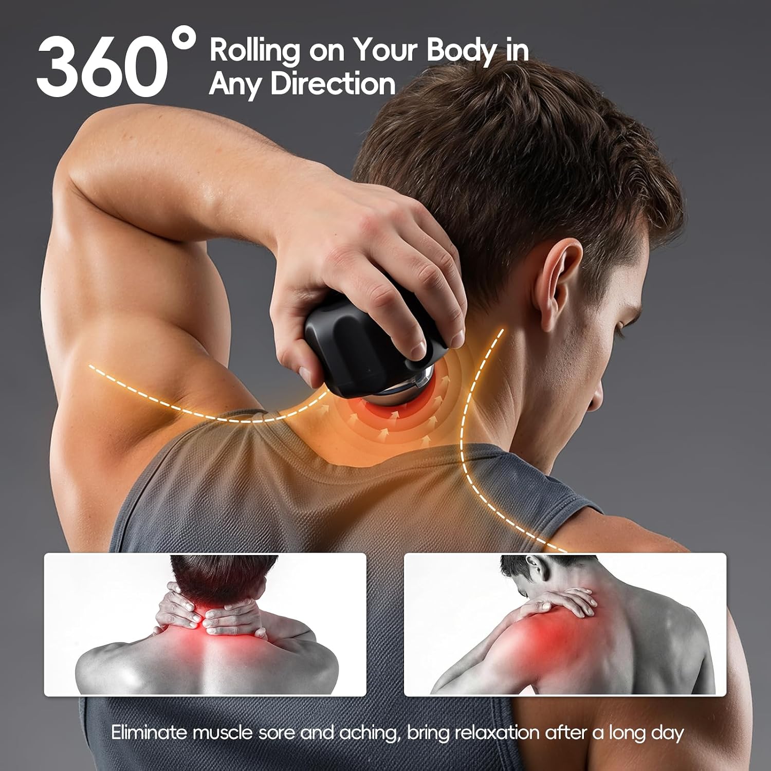 Ice Massage Roller Ball for Pain Relief & Muscle Recovery – Cooling Cold Therapy Roller for Plantar Fasciitis, Deep Tissue, and Sore Muscles