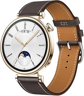 Bracelets for Huawei Watch GT4 41 mm Soft PU Leather No Gap Bracelets with Huawei Watch GT 4 41 mm Watch Straps for Men Women Leather Strap with Huawei Watch GT4 41 mm