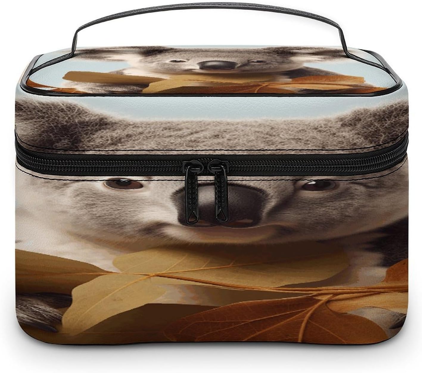 Animals in Leaves Travel Makeup Bag Cosmetic Bag Toiletry Bags