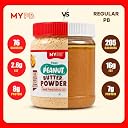 MYPB Pure Powder Peanut Butter | Peanut Butter 400g with 50g of Protein| High Protein | That Makes 900g Of Spread | Used For Baking, Shakes, Low calorie | Original Flavour gallery image
