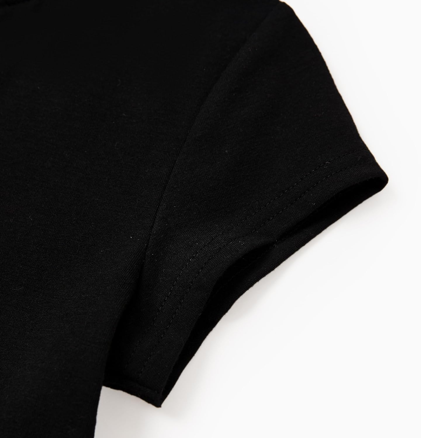 PATPAT Girls Pleated Short Sleeve T Shirt Summer Crewneck Plain Shirts Casual Fashion Preppy Tops Tees for Girl 5-16 Years - Image 4