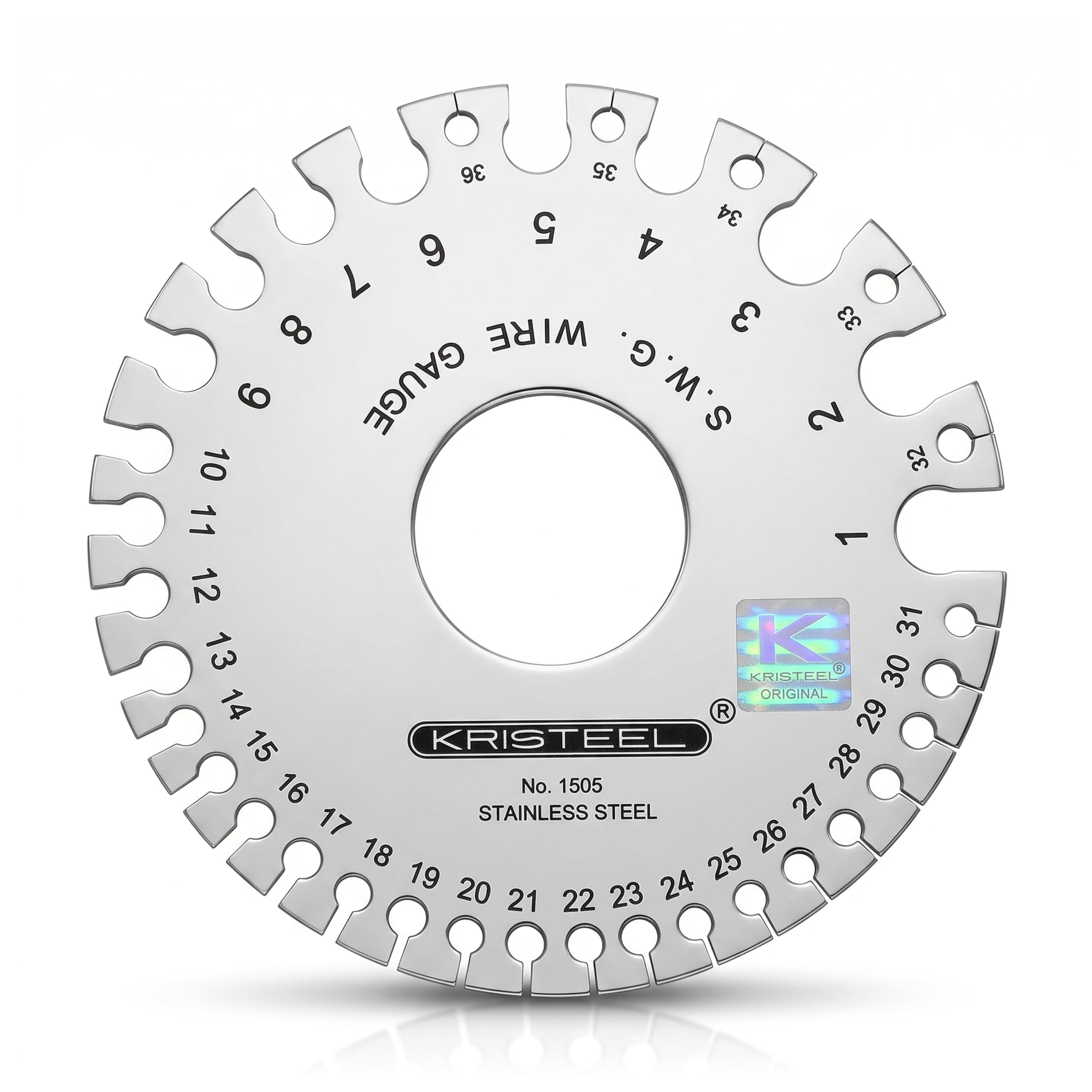 Kristeel Precision Stainless Steel Measuring Wire Gauge Round (Silver)-image-31