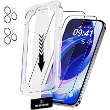 PREMIUM GLASS-2 Pack Privacy Screen Protector for I Phone 15, With 2 Pack Camera Lens Protector, Drop Protection 9H Hardness Scratch Resistant Tempered I Phone 15