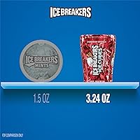 Vista 4 de ICE BREAKERS Ice Cubes Cinnamon Flavored Sugar Free Chewing Gum Bottles, 3.24 oz (6 Count, 40 Pieces)
