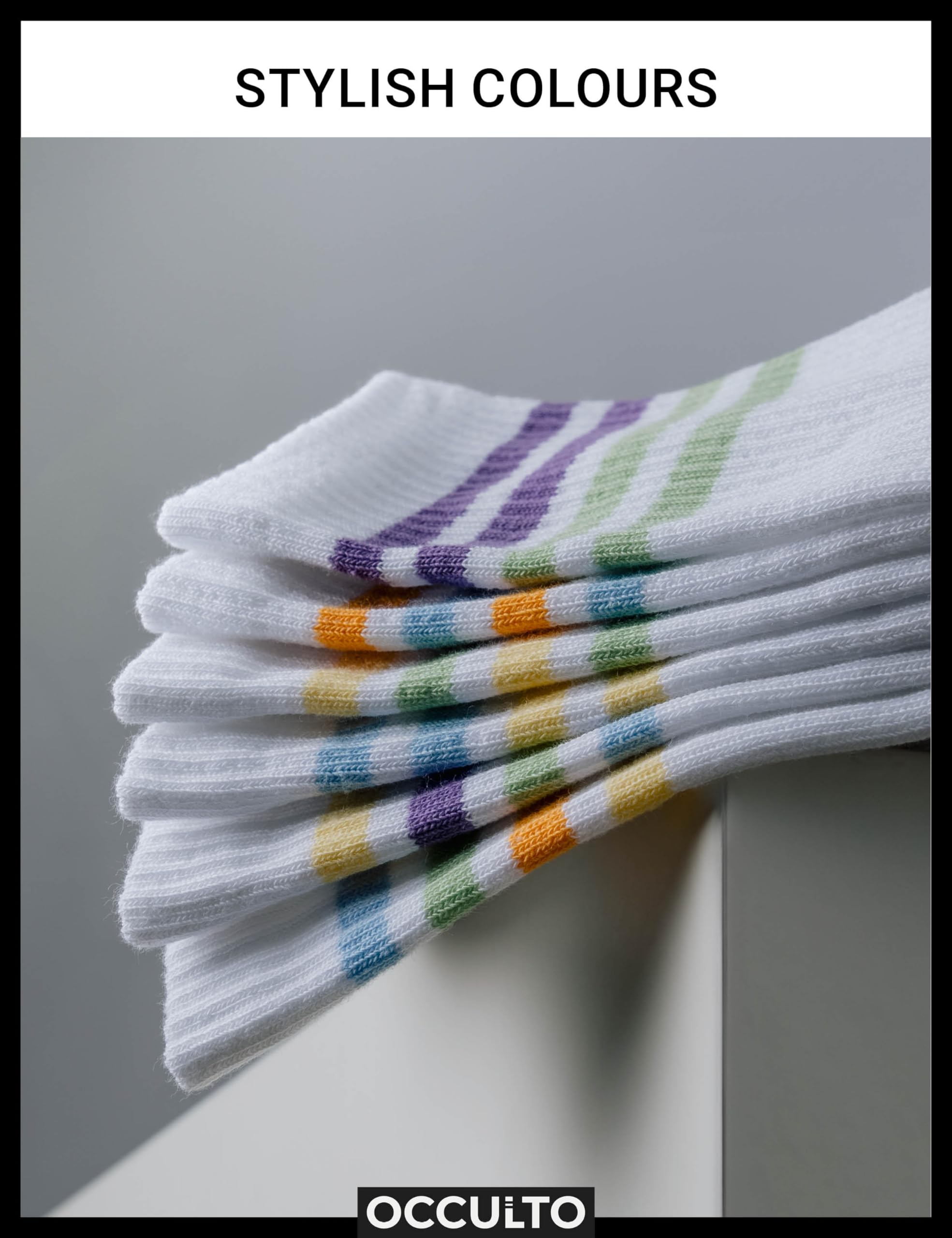 Occulto Chaussettes Sport Homme lot de 6 (modèle: Roger)