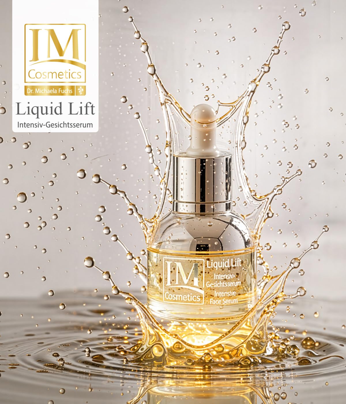 Genius IMC Liquid Lift Intensiv-Gesichtscreme und -Serum Anti-Aging Pflegeset 2-tlg spendet Feuchtigkeit, gegen Falten, Nachtpflege für straffe Haut, regt Kollagenproduktion an- Dr. Michaela Fuchs