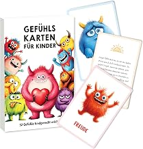 32 liebevoll illustrierte Gefühlskarten mit verständlichen Erklärungstexten, die Kindern helfen, Emotionen sicher zu erkennen, zu benennen und zu verstehen.