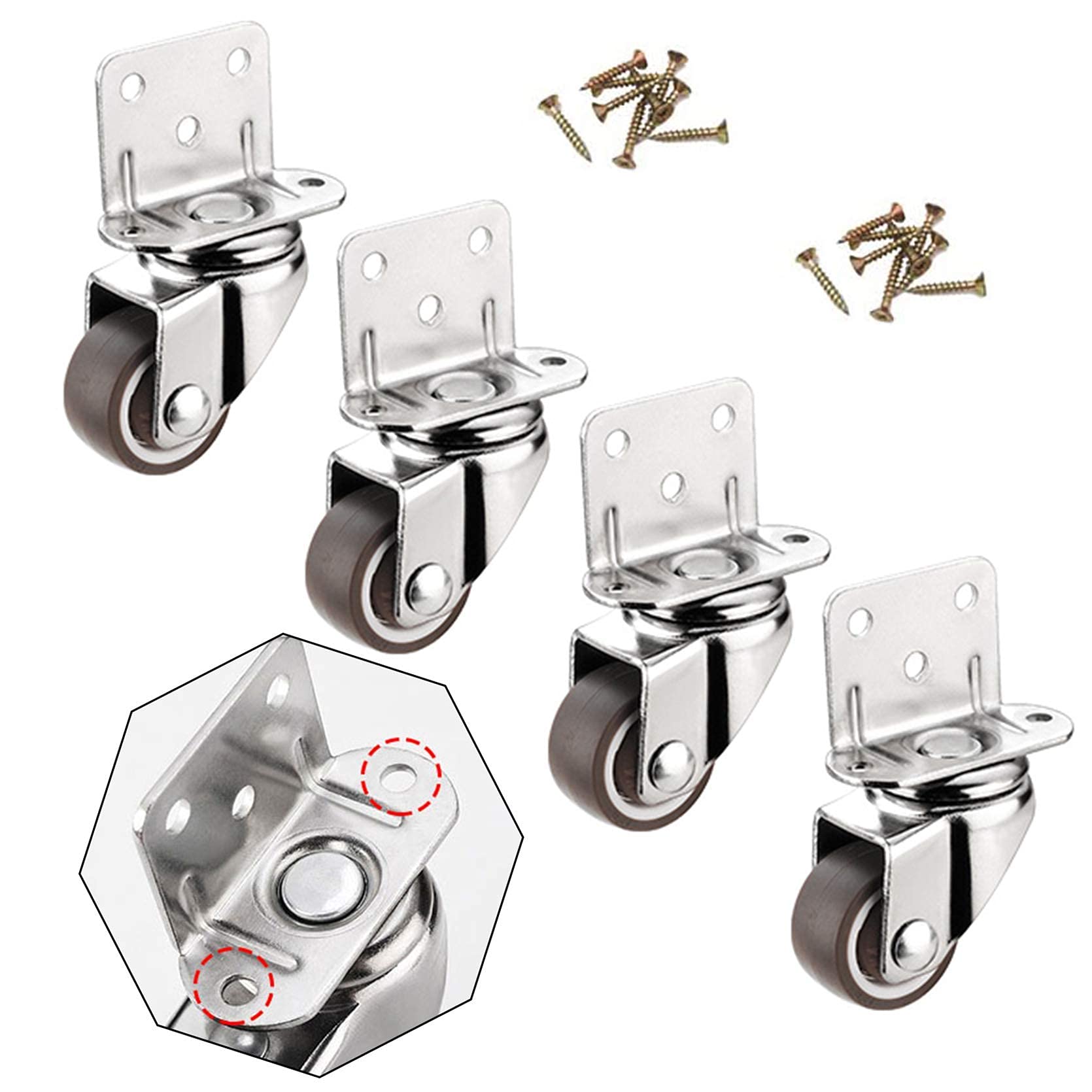 Petites roulettes de 50 mm pour tables et chariots de salon amovibles