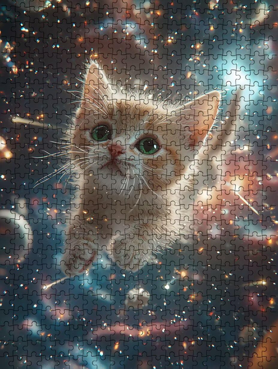 Puzzle 4000 Pezzi, Gatto Stellare 3D Puzzle per Adulti Impegnativo, Educa Puzzles Artistico, Divertente E Stimolante Puzzles Decorativo per La Famiglia, Regalo e Decorazione Pareti DX0YL6-946