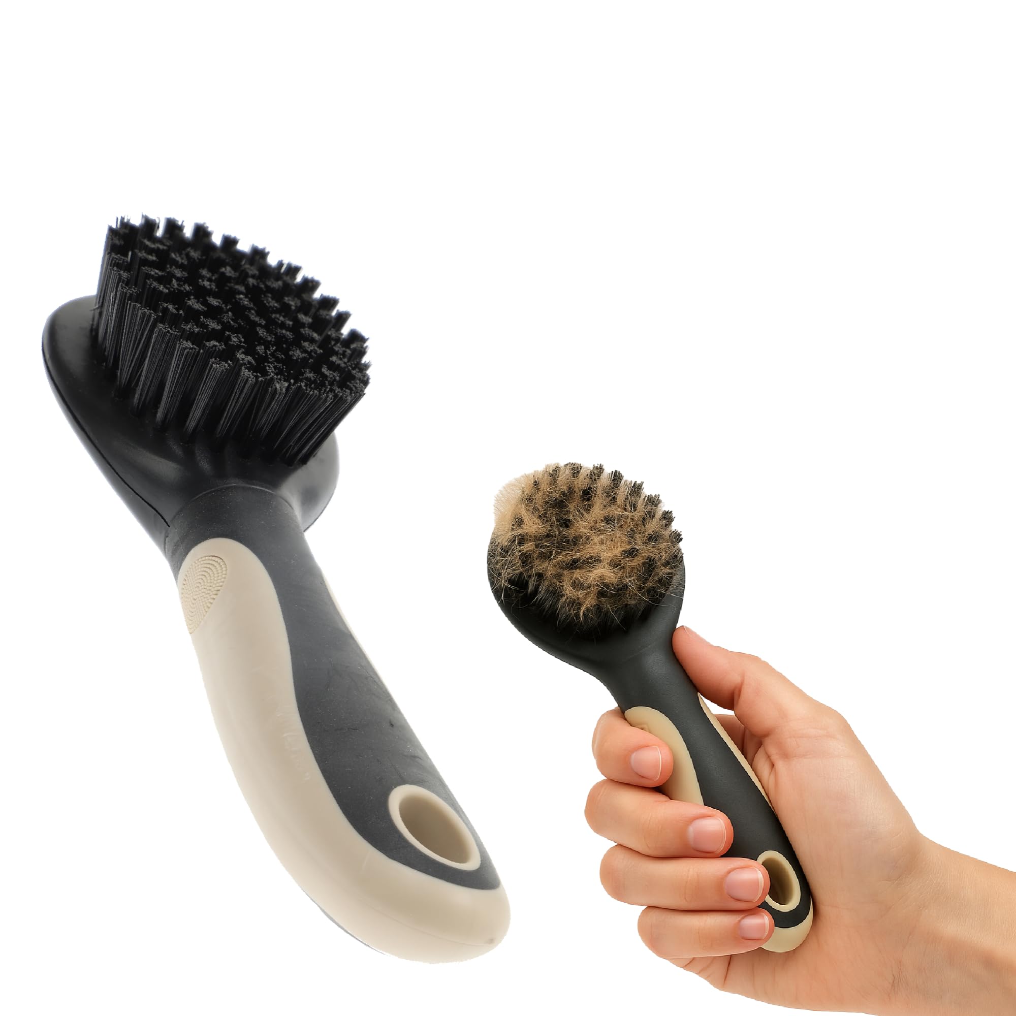 Rosewood Fur Brush for Cats - Small - Gentle Cat Brush with Firm Bristles - Black - For Daily Grooming and Shiny Fur