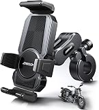 JOYROOM Motorcycle Phone Mount Aluminum Alloy with Vibration Dampener, Motorcycle Phone Holder for Motorcycle Harley Bike Bicycle Scooter ATV/UTV, Compatible with iPhone, Samsung, All Cell Phones - 1